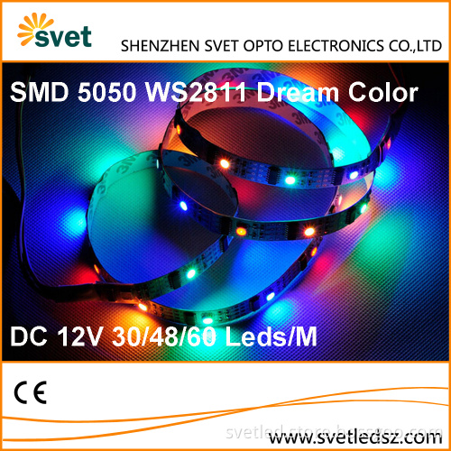Addressable Led Rope Light SMD 5050 DC 12V 30 48 60 Leds/M WS2811 IC